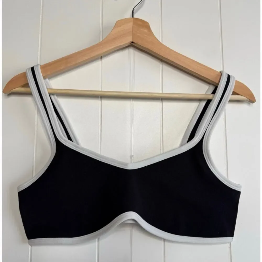 Free People crop top yoga activewear sportswear stretchy workout gym XL black